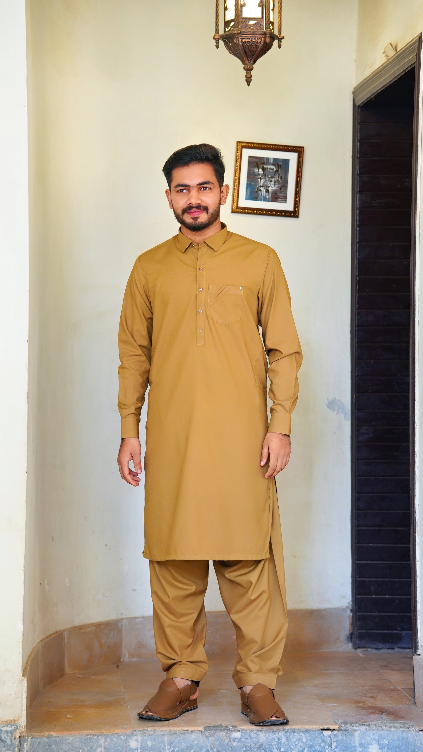 STITCHED PREMIUM 🔥 SHALWAR KAMEEZ WITH COLAR WITH POCKET DESIGN
