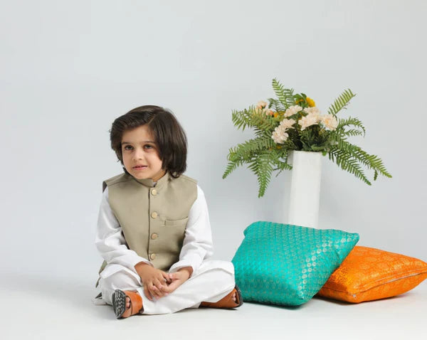 Beige on White - 3PC Set