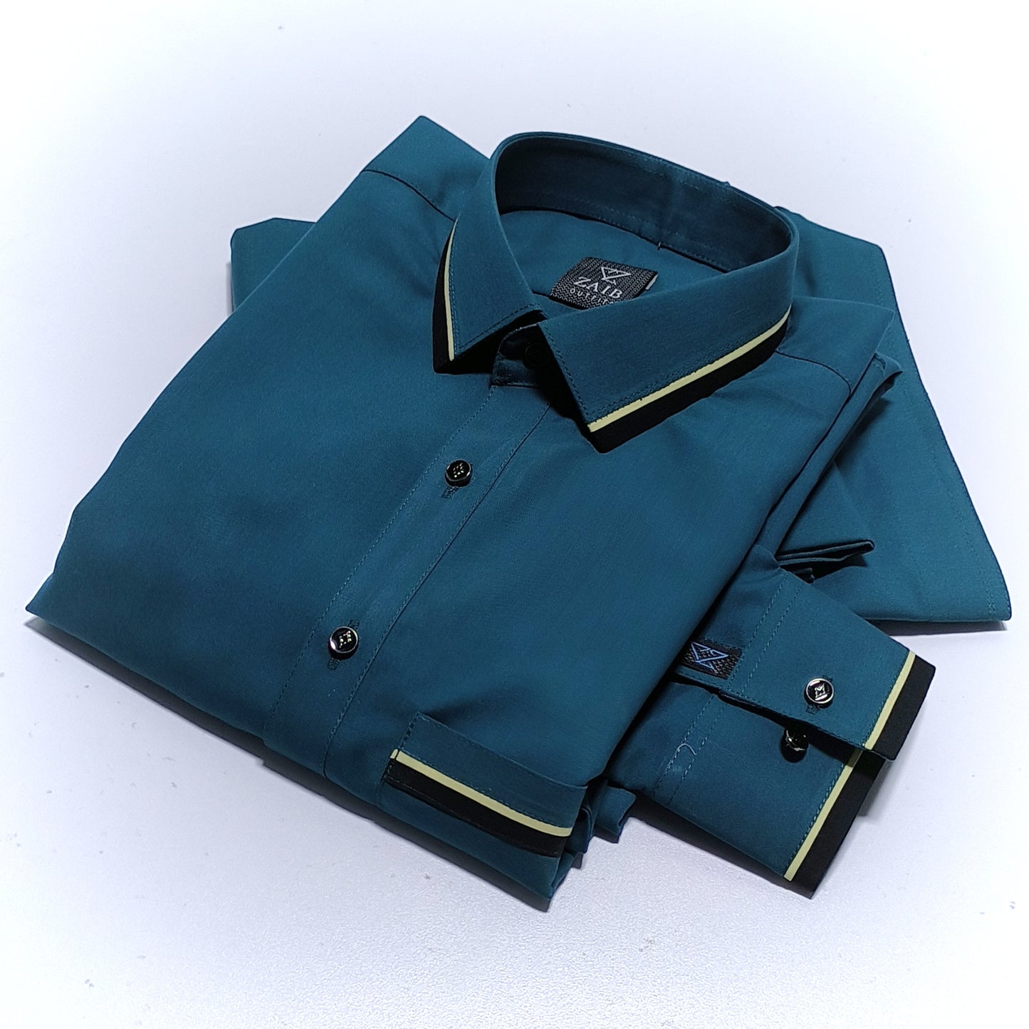 Stitched All Season Green Suit in Wash & Wear Stuff