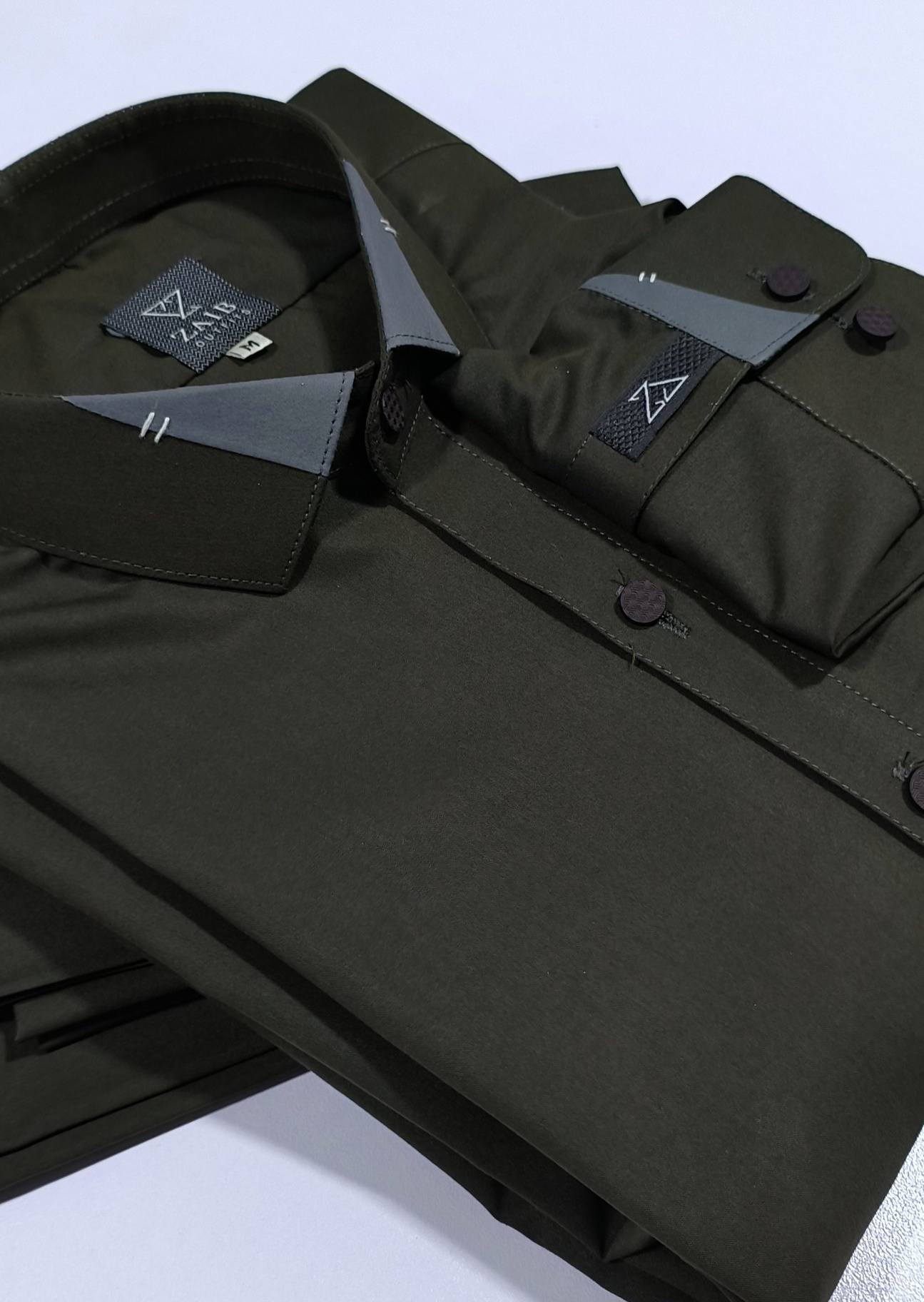 All Season Olive Green (Mongia) Suit in Wash & Wear High Quality Stuff
