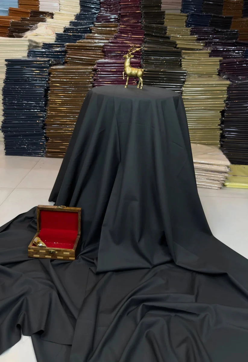 Metal Gray 4 Season Fabric - Soft Wash n Wear By Zaib Outfits