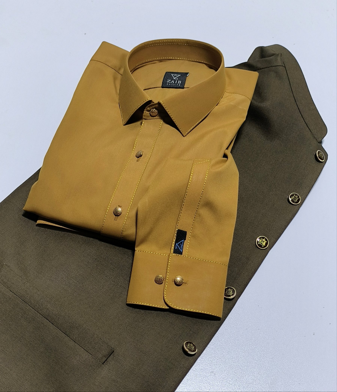Mustered Suit 🪡 & Brown Waistcoat Decent Collection 🔥