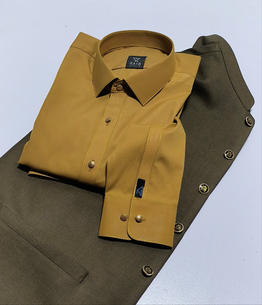 Mustered Suit 🪡 & Brown Waistcoat Decent Collection 🔥