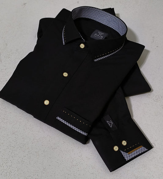 Latest Stitched All Season Jutt Black color Suit in Wash & Wear Stuff
