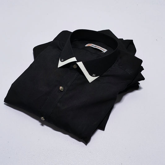 Pure Black All Season Suit in Wash & Wear High Quality Stuff