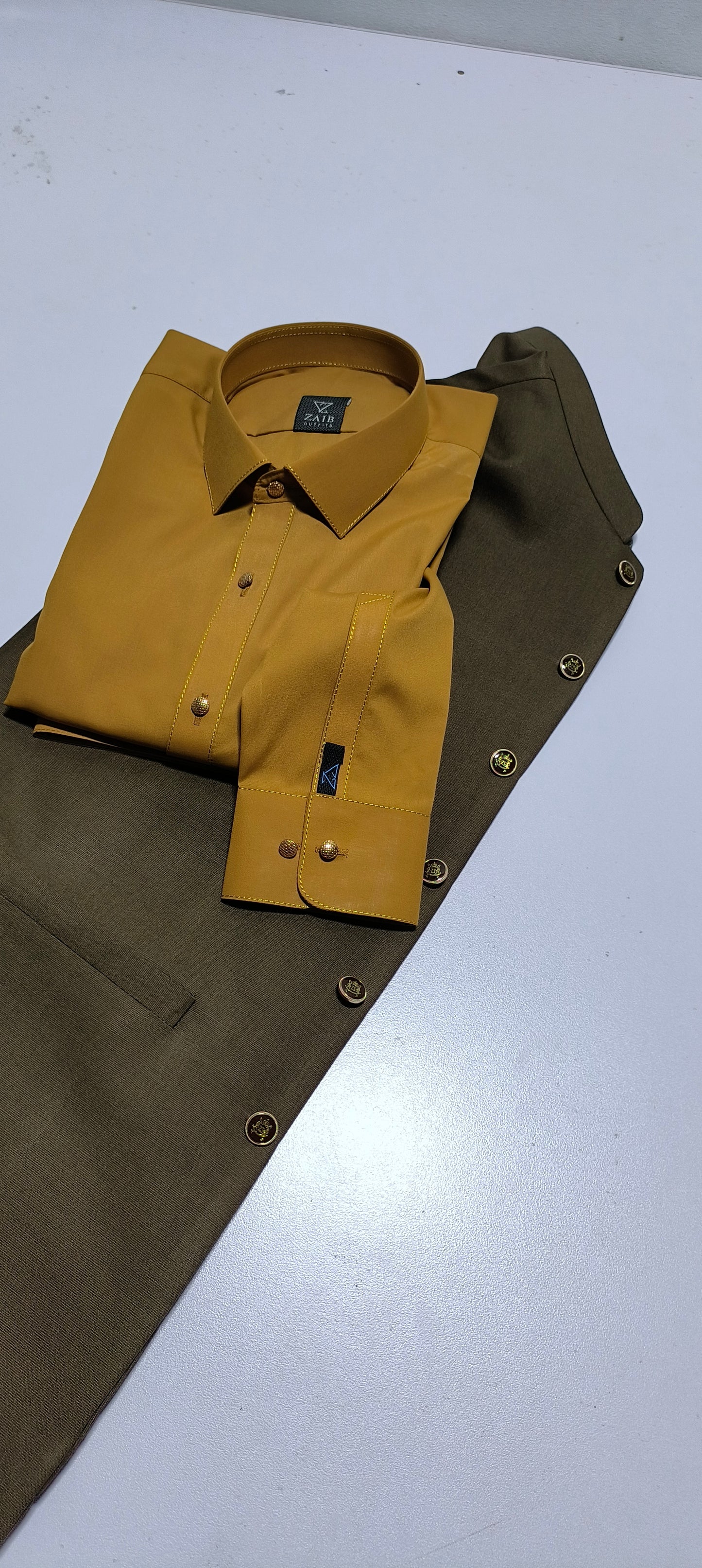 Mustered Suit 🪡 & Brown Waistcoat Decent Collection 🔥