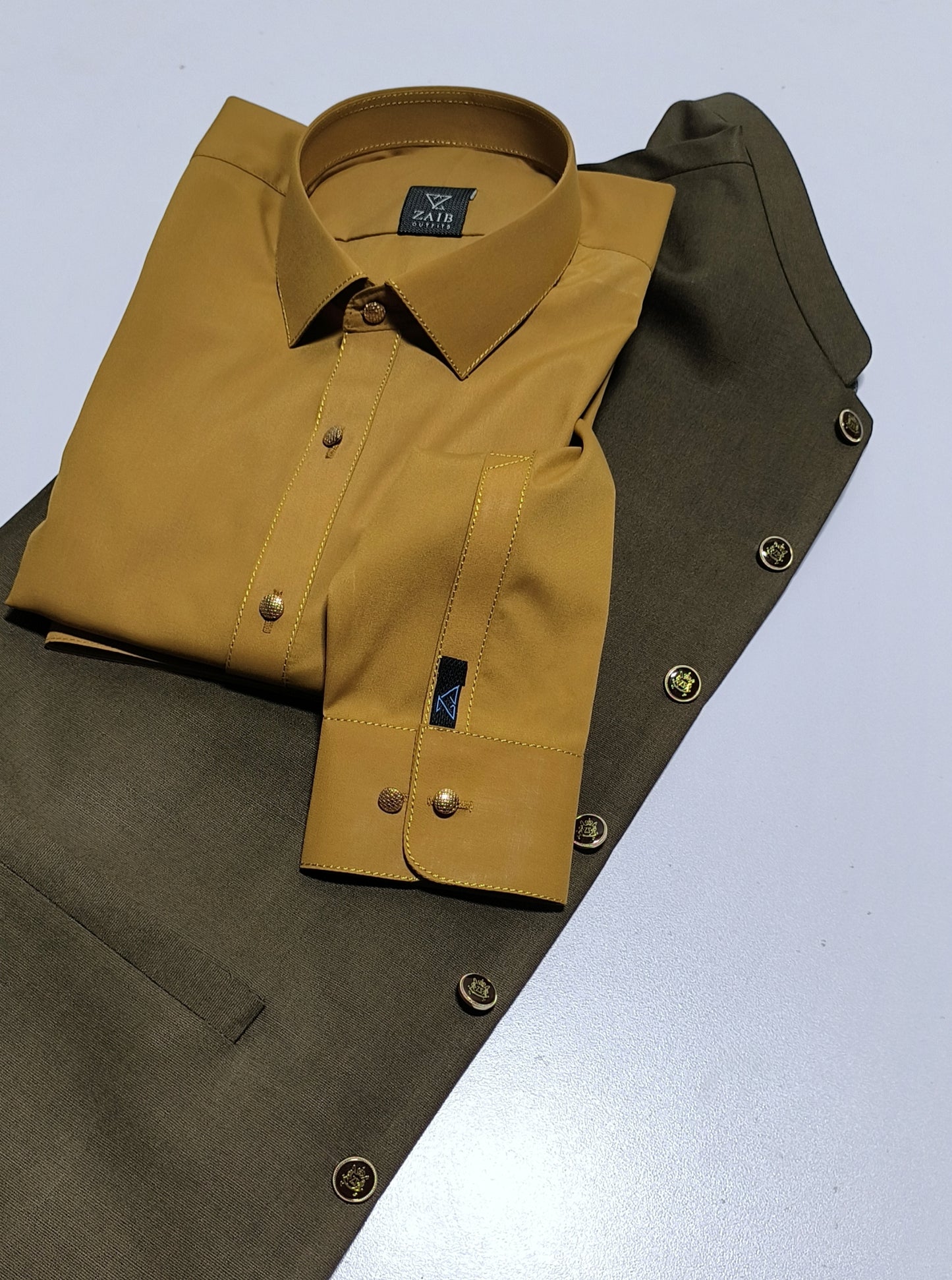Mustered Suit 🪡 & Brown Waistcoat Decent Collection 🔥