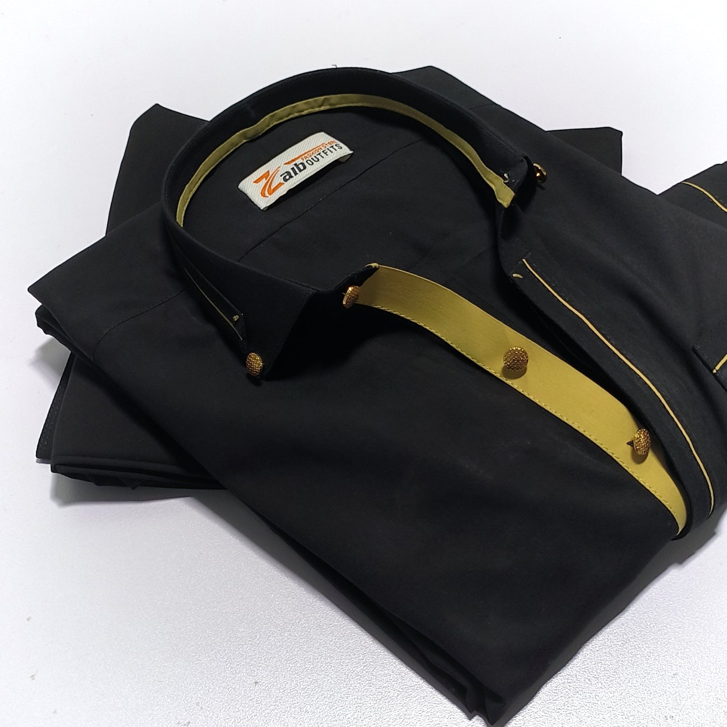 Jatt Black SHAHI 👑  Design Suit in Wash & Wear Stuff