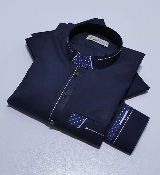 Navy Blue All Season Suit in Wash & Wear High Quality Stuff