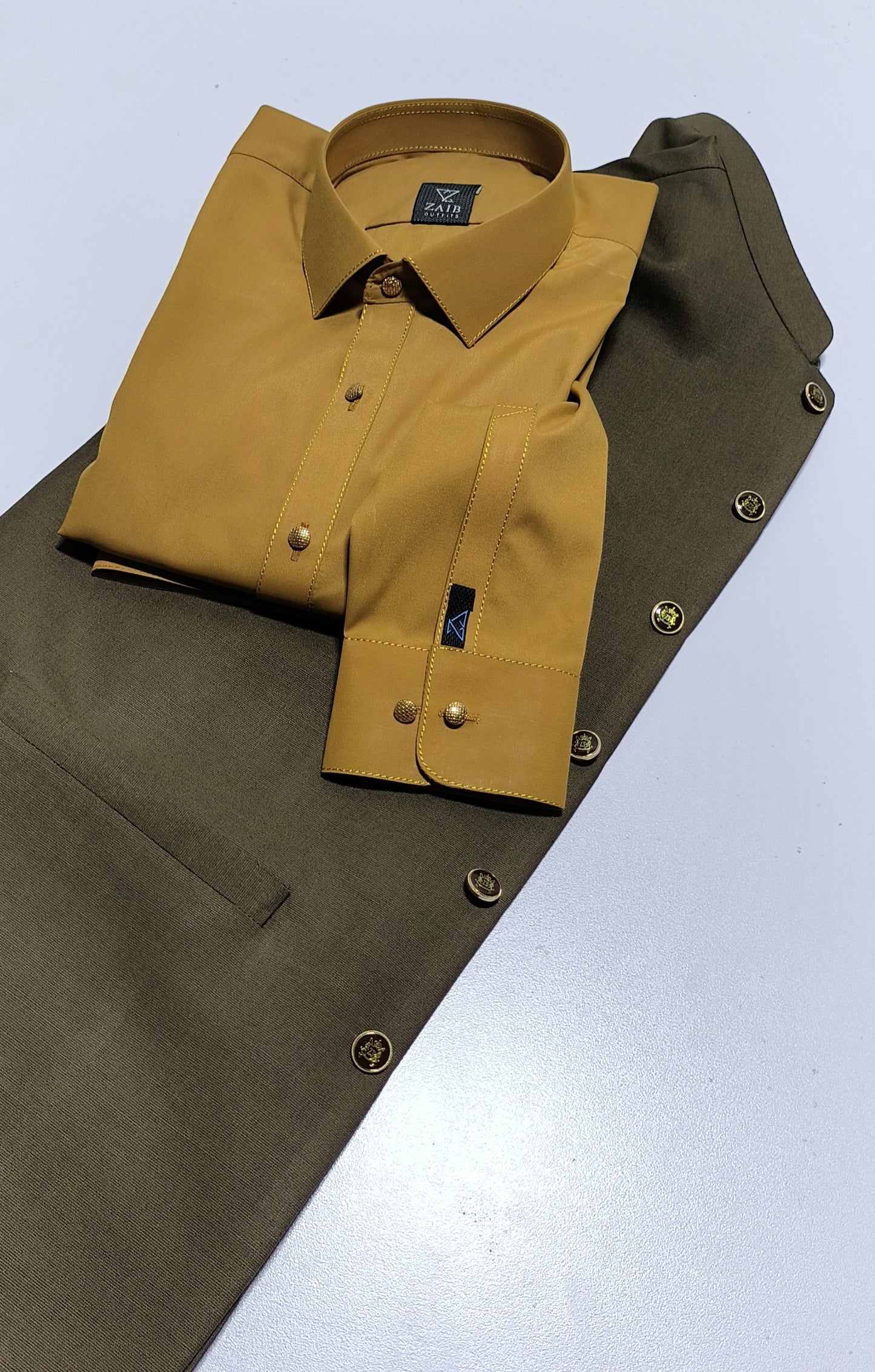 Mustered Suit 🪡 & Brown Waistcoat Decent Collection 🔥