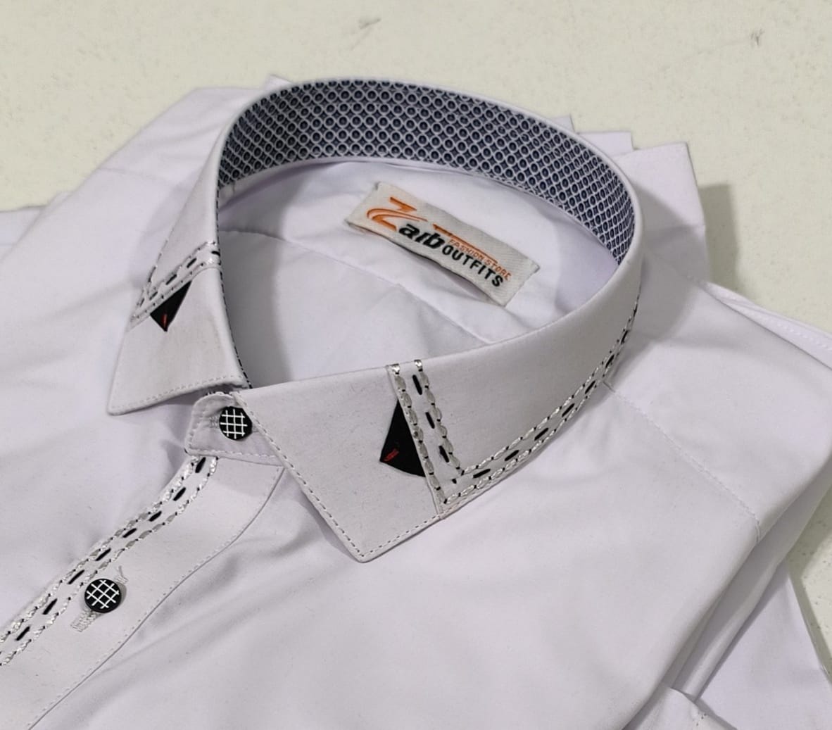 Latest Stitched White color Suit in Wash & Wear Stuff